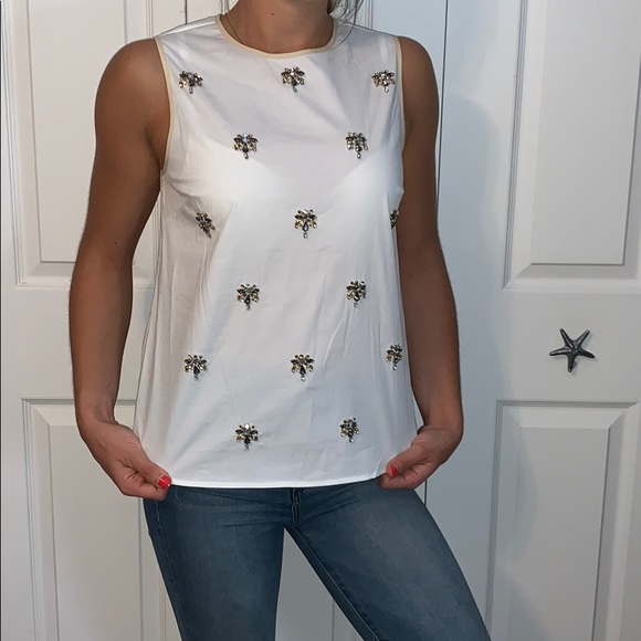 J. Crew Tops - J crew embellished tank